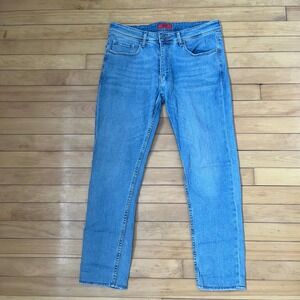 Hugo Boss Orange Label Mens Slim Straight Jeans Blue Medium Wash Size 34